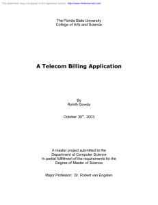 A Telecom Billing Application