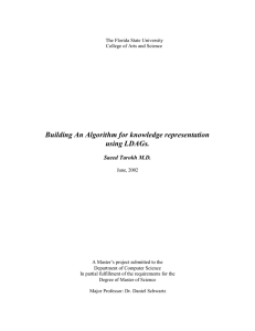 Building An Algorithm for knowledge representation using LDAGs. Saeed Tarokh M.D.