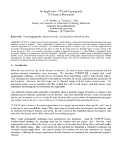 An Application of Visual Cryptography To Financial Documents