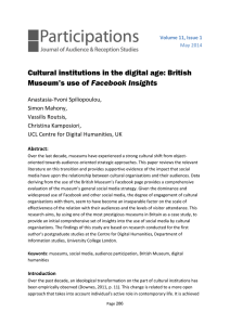 Cultural institutions in the digital age: British Facebook Insights