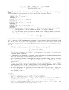 Introduction to Differential Equations – Section 3.9 HW Part 1