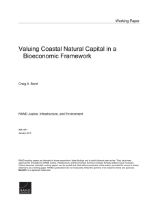 Valuing Coastal Natural Capital in a Bioeconomic Framework  Working Paper