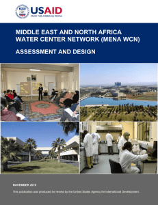 MIDDLE EAST AND NORTH AFRICA WATER CENTER NETWORK (MENA WCN)