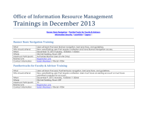Trainings in December 2013 Office of Information Resource Management