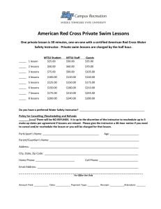 American Red Cross Private Swim Lessons