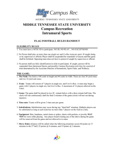 Campus Recreation Intramural Sports  MIDDLE TENNESSEE STATE UNIVERSITY