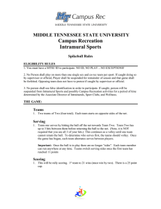 Campus Recreation Intramural Sports MIDDLE TENNESSEE STATE UNIVERSITY
