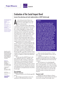 A Evaluation of the Social Impact Bond Project REsource