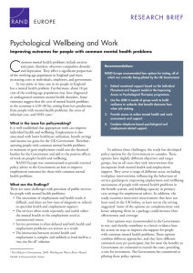 C Psychological Wellbeing and Work
