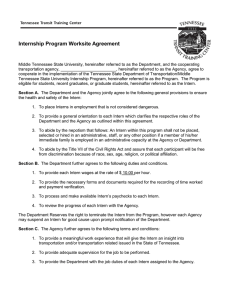 Internship Program Worksite Agreement