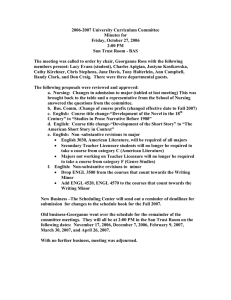 2006-2007 University Curriculum Committee Minutes for Friday, October 27, 2006 2:00 PM
