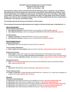 2014-2015 University Undergraduate Curriculum Committee Minutes for Friday, April 24, 2015