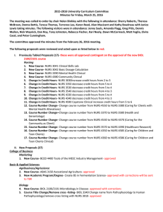 2015-2016 University Curriculum Committee Minutes for Friday, March 25, 2016