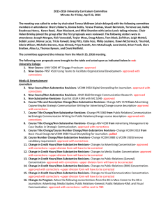 2015-2016 University Curriculum Committee Minutes for Friday, April 22, 2016