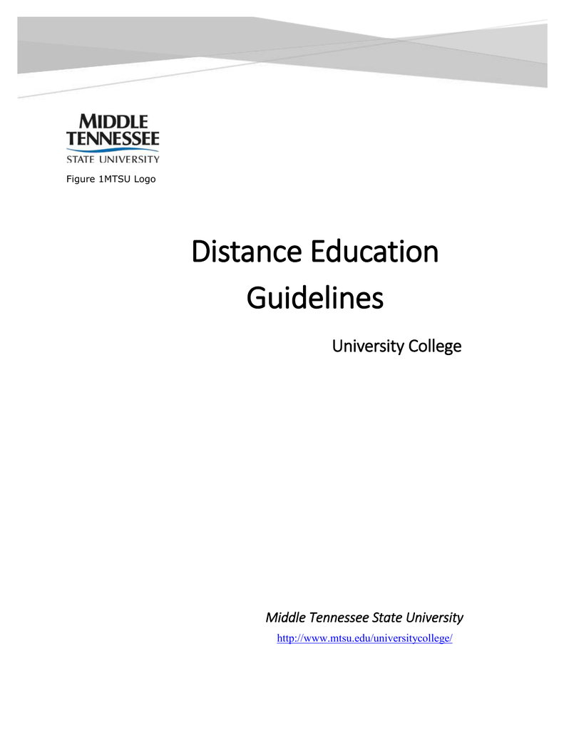 Distance Education Guidelines University College
