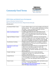 Commonly Used Terms  MTSU Online and Hybrid Course Development