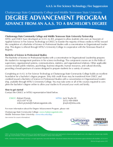 DEGREE ADVANCEMENT PROGRAM ADVANCE FROM AN A.A.S. TO A BACHELOR’S DEGREE