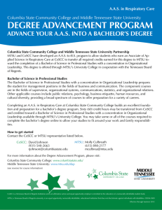 DEGREE ADVANCEMENT PROGRAM ADVANCE YOUR A.A.S. INTO A BACHELOR’S DEGREE