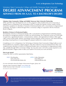 DEGREE ADVANCEMENT PROGRAM ADVANCE FROM AN A.A.S. TO A BACHELOR’S DEGREE