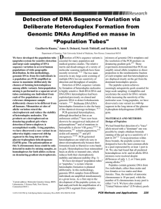 Detection of DNA Sequence Variation via Deliberate Heteroduplex Formation from