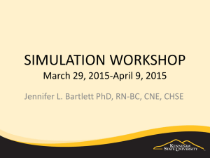 SIMULATION WORKSHOP March 29, 2015-April 9, 2015