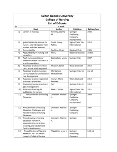 Sultan Qaboos University College of Nursing List of E-Books