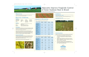 Adjuvants Improve Fungicide Control of Asian Soybean Rust in Brasil