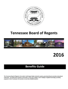 2016 Tennessee Board of Regents Benefits Guide