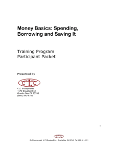 Money Basics: Spending, Borrowing and Saving It  Training Program