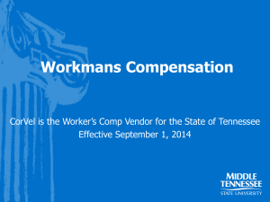 Workmans Compensation Effective September 1, 2014