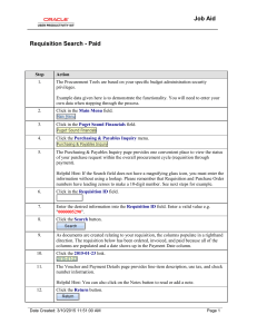 Job Aid  Requisition Search - Paid