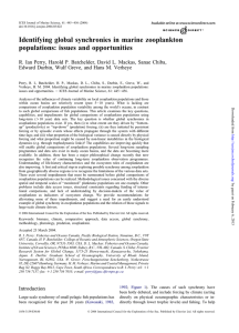 Identifying global synchronies in marine zooplankton populations: issues and opportunities