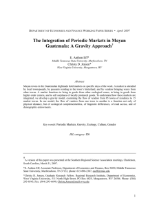 The Integration of Periodic Markets in Mayan Guatemala: A Gravity Approach