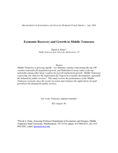 Economic Recovery and Growth in Middle Tennessee