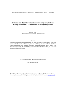Determinants of Self-Reported Financial Security for Oklahoma