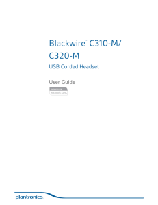 Blackwire C310-M/ C320-M USB Corded Headset
