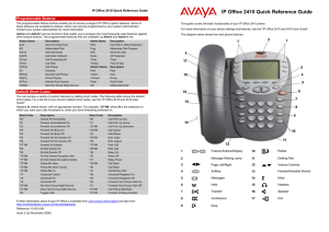 Programmable Buttons IP Office 2410 Quick Reference Guide