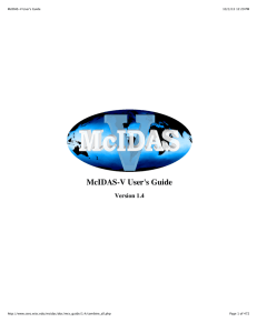 McIDAS-V User's Guide Version 1.4