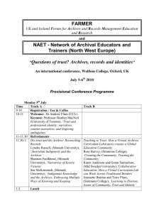 FARMER NAET - Network of Archival Educators and Trainers (North West Europe)