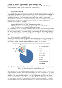 ‘Funding the Archives Sector’ Research Report September 2012