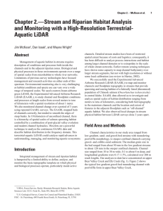 Chapter 2.—Stream and Riparian Habitat Analysis Aquatic LiDAR