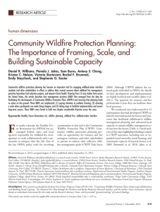 Community Wildfire Protection Planning: The Importance of Framing, Scale, and