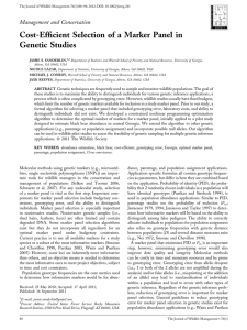 Cost-Efficient Selection of a Marker Panel in Genetic Studies Management and Conservation