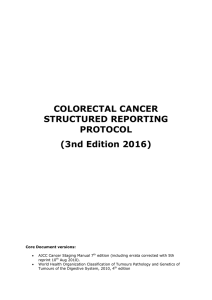 COLORECTAL CANCER STRUCTURED REPORTING PROTOCOL
