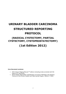 URINARY BLADDER CARCINOMA STRUCTURED REPORTING PROTOCOL