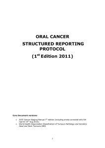 ORAL CANCER STRUCTURED REPORTING PROTOCOL (1