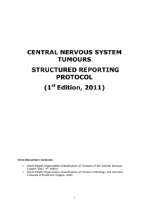 CENTRAL NERVOUS SYSTEM TUMOURS STRUCTURED REPORTING PROTOCOL