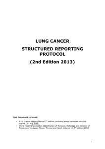 LUNG CANCER STRUCTURED REPORTING PROTOCOL