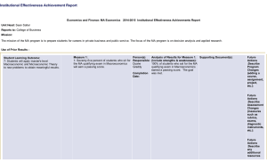 Institutional Effectiveness Achievement Report