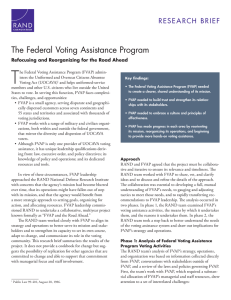 T The Federal Voting Assistance Program